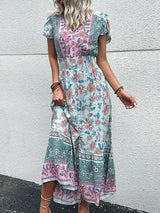 Caterina Boho Floral Dress - Be Juliet