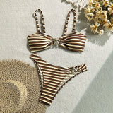 Stripe It Right Two-Piece Bikini Set - Be Juliet