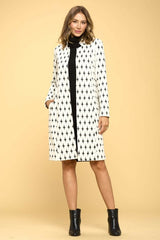 Knit Jacquard Open Coat - Be Juliet