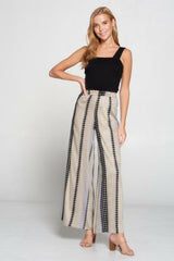 High Waist Palazzo Pants With Elastic Waist - Be Juliet