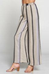 High Waist Palazzo Pants With Elastic Waist - Be Juliet