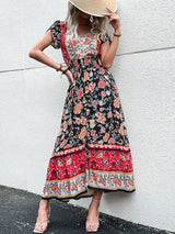 Caterina Boho Floral Dress - Be Juliet