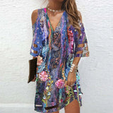 V Neck Summer Tie Dye Dresses - Be Juliet