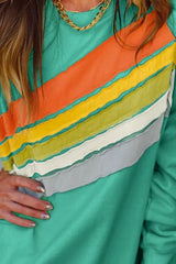 Bella Contrast Long Sleeve Sweatshirt - Be Juliet