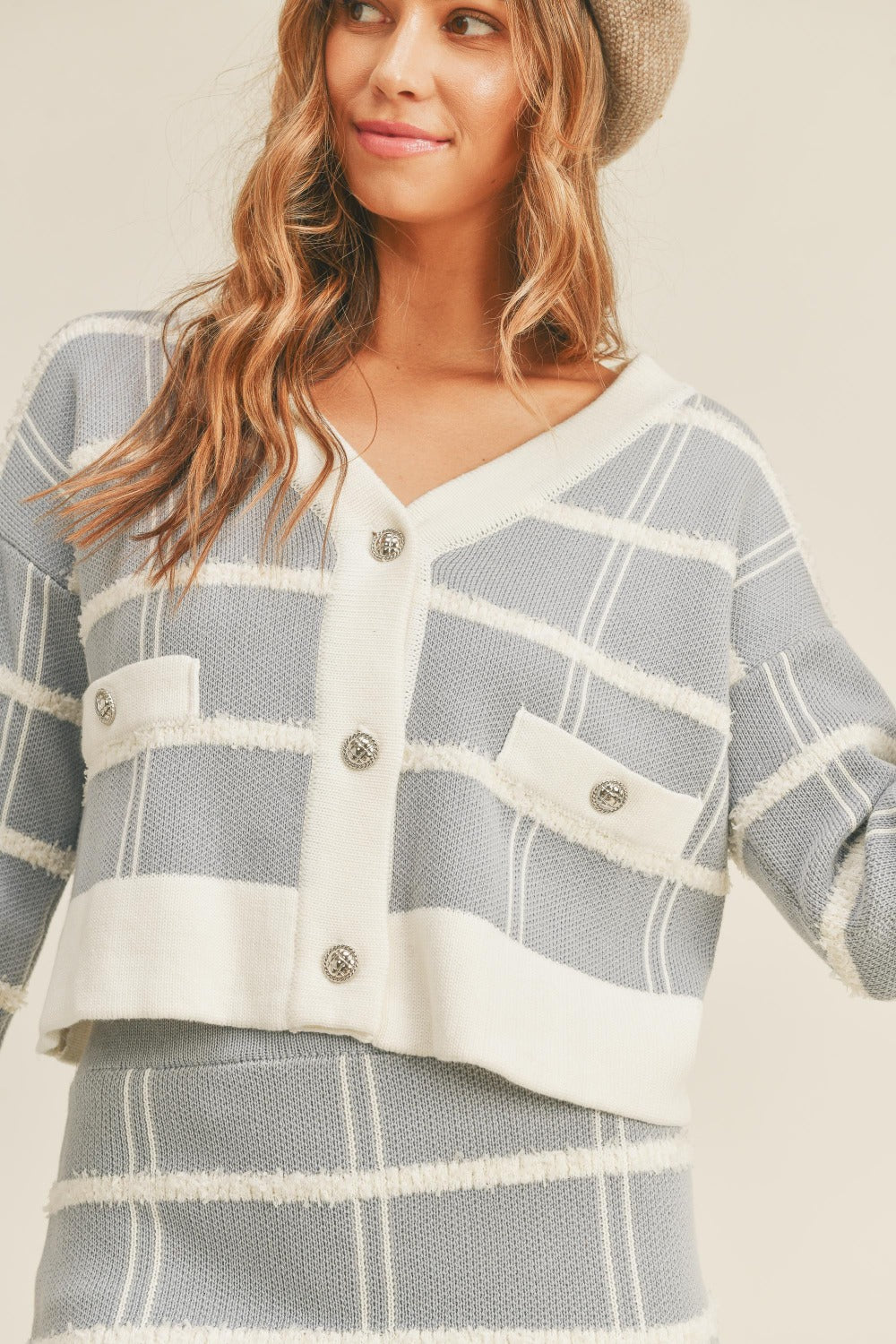 MABLE Sweater Cardigan and Mini Skirt Set - Be Juliet