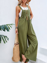 Full Size Square Neck Wide Strap Overalls - Be Juliet