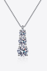 Moissanite Triple-Pendant Necklace - Be Juliet