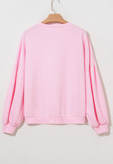 Bow Round Neck Long Sleeve Sweatshirt - Be Juliet