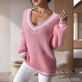 V-Neck Knitted Sweater - Be Juliet