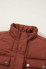 Marceline Quilted Stand‑Neck Puffer Coat