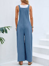 Full Size Square Neck Wide Strap Overalls - Be Juliet