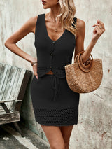 Samantha Sleeveless Top and Drawstring Skirt Set - Be Juliet