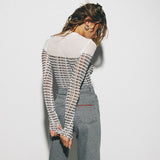 Aurora Mesh “Be Real” Sheer Long Sleeve Bodysuit