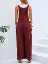 Full Size Square Neck Wide Strap Overalls - Be Juliet