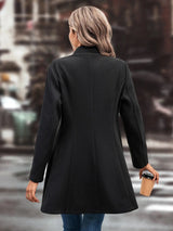 Collared Neck Longline Coat - Be Juliet