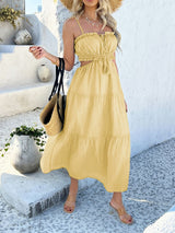 Devine Tie Back Cami Midi Dress - Be Juliet