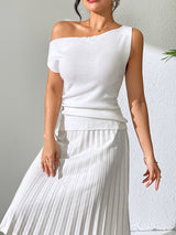Leah Single Shoulder Knit Top - Be Juliet