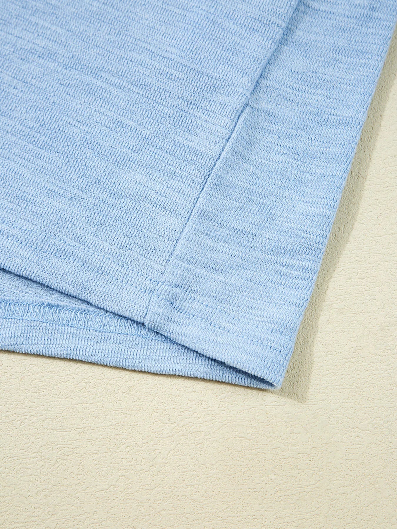 Maya Relaxed Batwing Top - Light Blue, full-length view on model - Be Juliet