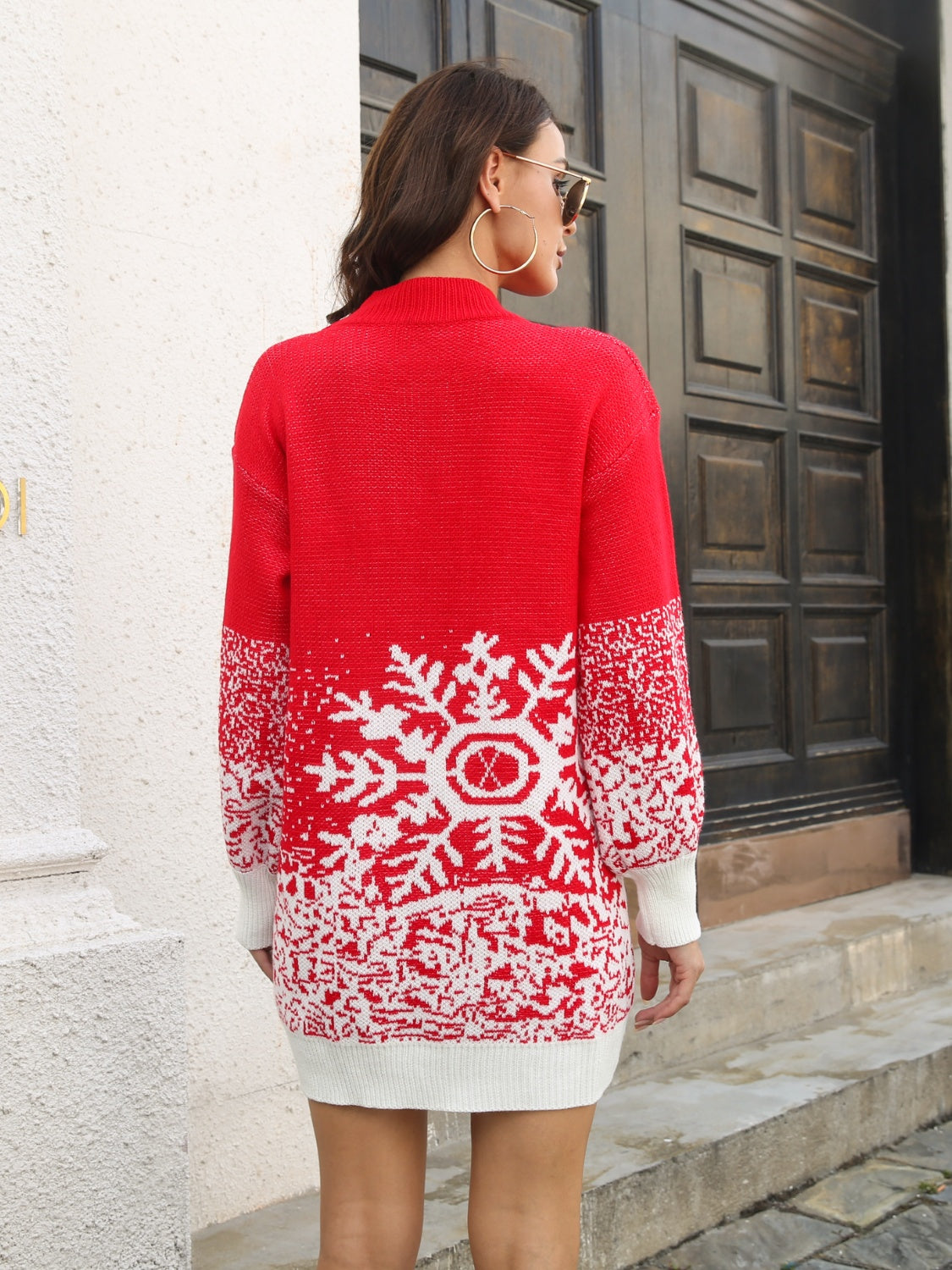 Snowflake Pattern Sweater Dress - Be Juliet
