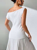 Leah Single Shoulder Knit Top - Be Juliet
