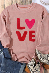 Valentine’s Day LOVE Round Neck Long Sleeve Sweatshirt - Be Juliet