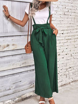 Pauline Perfee Tie Belt Wide Leg Overalls - Be Juliet