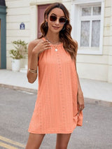 Florira Eyelet Sleeveless Mini Dress - Be Juliet