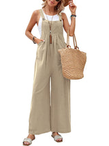 Full Size Square Neck Wide Strap Overalls - Be Juliet