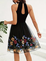 Heather Cutout Grecian Neck Mini Dress - Be Juliet