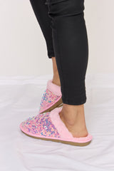 Forever Link Sequin Plush Round Toe Slippers - Be Juliet