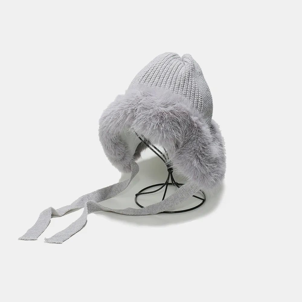 Thermal Tied Fuzzy Winter Hat - Be Juliet