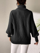 Lip Turtleneck Long Sleeve Sweater - Be Juliet