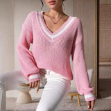 V-Neck Knitted Sweater - Be Juliet