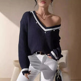 V-Neck Knitted Sweater - Be Juliet