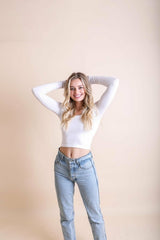 Long Sleeve Fitted Crop Top - Be Juliet