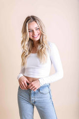 Long Sleeve Fitted Crop Top - Be Juliet
