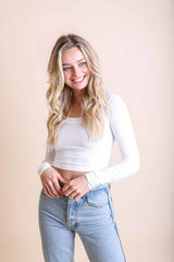 Long Sleeve Fitted Crop Top - Be Juliet