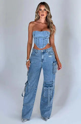 Cargo Denim Jeans - Be Juliet