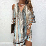 V Neck Summer Tie Dye Dresses - Be Juliet