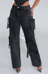 Cargo Denim Jeans - Be Juliet