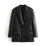 Farah Faux Leather Blazer - Be Juliet