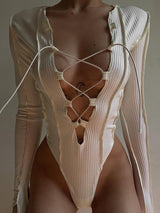 Emery Lace Up Bodysuit - Be Juliet