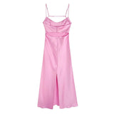 Pink Me Satin Dress - Be Juliet