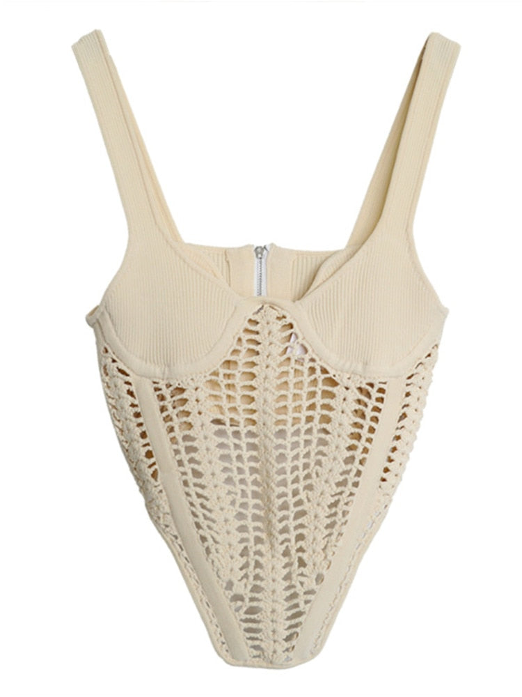 Alondra Knitted Top - close-up collar and knit detail - Be Juliet