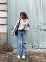 Striped Knitted Sweater - Be Juliet