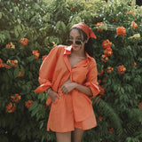 Gigi Orange Shorts Set - Be Juliet