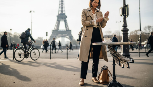 Parisian-inspired fashion on city street