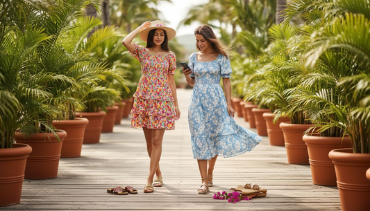 Women walking in 2026 summer dresses on boardwalk