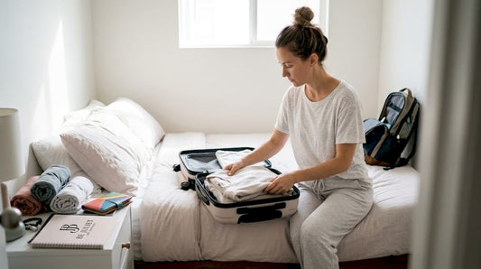 Woman packing lightweight travel wardrobe