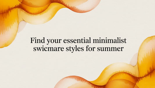 Minimalist watercolor frame for swimwear title